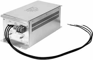 79 EMC and Power Quality Output filters FN 5020 Sine wave output filter for high-speed motor drives n Smoothing of PMW drive output voltage n Suitable for motor frequencies up to 600Hz n Increased