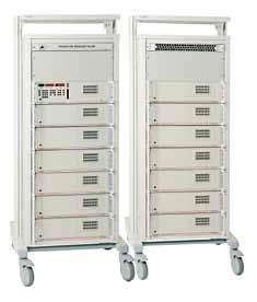 Mechanical designs TOE 8835 to TOE 88125 TOE 88145 to TOE 8835 to TOE 88125 960 W to 3840 W output power These units are supplied in a mobile 19 rack (LabMobil); 15 HU to 37 HU.