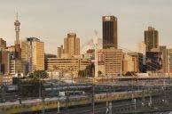 The Braamfontein skyline viewed across the Johannesburg Station