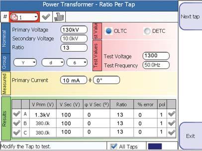 STS 4000 TEST OF VOLTAGE TRANSFORMER POWER FACTOR, CAPACITANCE AND TAN DELTA with the TD 5000 optional module The test is performed using the TD 5000 optional module, and then connecting the high AC
