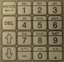 ITEM 9 Component Function keys The twelve buttons to the right behave as a portable phone ENTER confirms what is edited DEL o If the field is numeric, it deletes the first digit to the left.