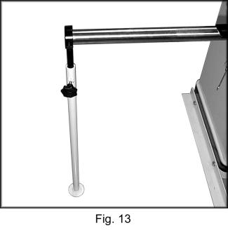 4. Attach the support leg to the far end of guide tube using a 4mm hex wrench, (figure 13).