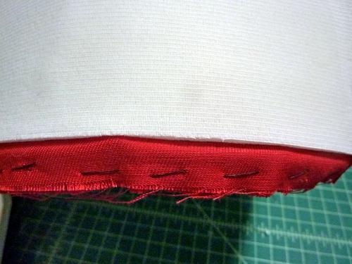 The stitch length should still be normal. Using a ½" seam allowance, stitch all the way around the circle.