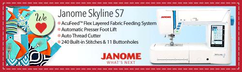 The AcuFeed Flex layered fabric feeding system is standard on the Skyline S7 Quarter Inch Seam foot; optional but