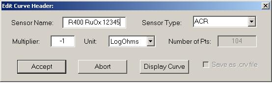 Basic Setup and Operation Downloading a Sensor Calibration Curve The Model 26 accommodates up to eight user-defined sensor calibration curves that can be used for custom or calibrated sensors.