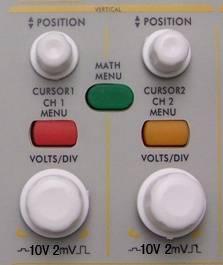 9. Introduction to the Vertical System Shown as Fig. 8, there are a series of buttons and knobs in VERTICAL CONTROLS.