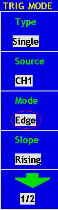 The four trigger modes in Single Trigger are described respectively as follows: 28.1.