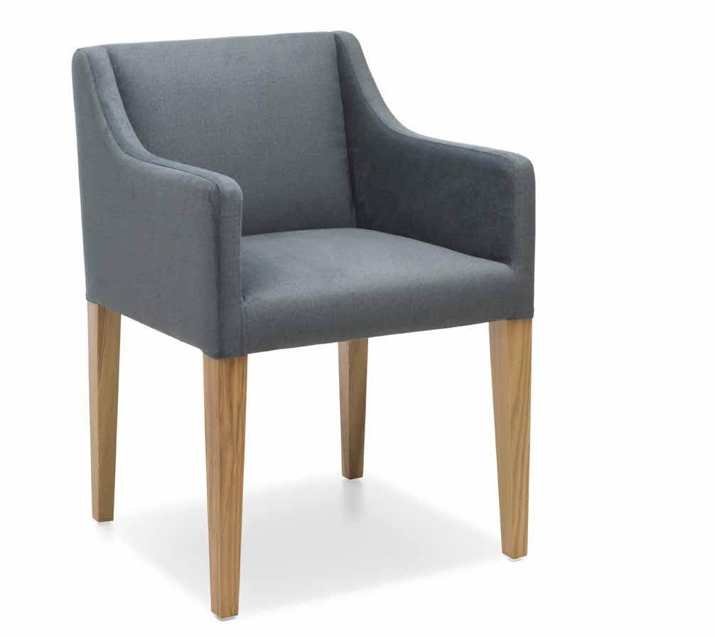 June Dining Chair With slim elegant lines and curved armrests, our June Dining Chair takes a