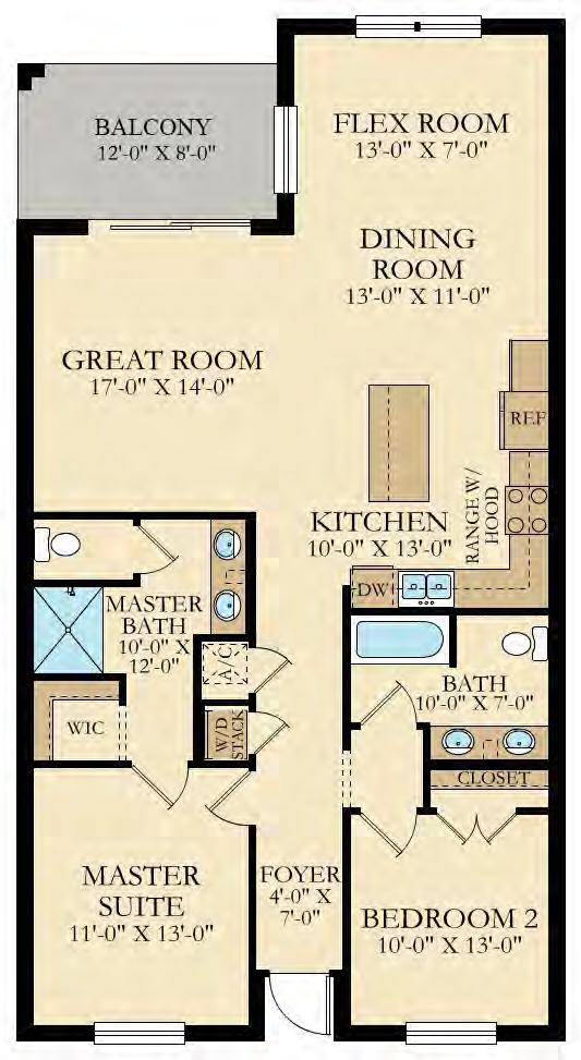 Venice 2 Bedroom, 2 Bath STORAGE SIZES *See unit layout for unit + storage locations.