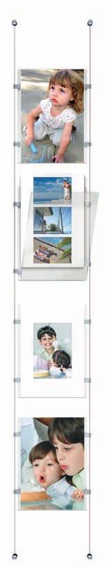 The clip also makes it easy to connect the frames to one another, making both horizontal and vertical displays possible.