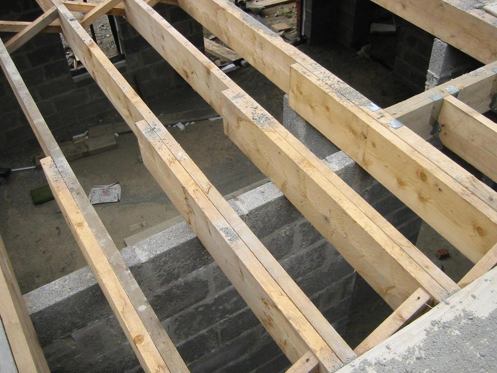 INTERNAL WALLS The ends of the joists may be rested on a wall plate on top of an internal partition although in practice the wall plate is often omitted This provides a sound, uniform