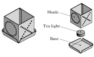Design & Manufacture:- Test Revision 0 Material choice Q. (a) A tea light holder is shown above, state a manufacturing reason for using aluminium compared to steel.