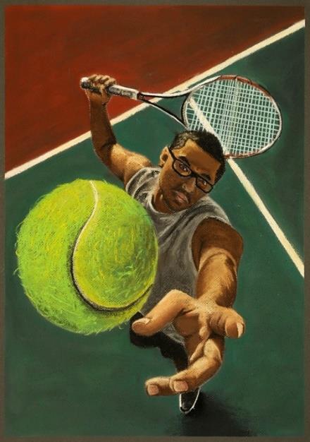 Foreshortening Year 6 Visual Arts Unit 2016 Examine the following artwork of the tennis player and discuss how the artist creates depth by using a technique called Foreshortening (representing an