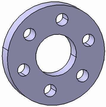 Aplicaţia 9 93 Cercul care defineşte alezajul bolţului, cu centrul la intersecţia liniei verticale cu cercul median, se defineşte prin: (Circle), se desenează cercul ce defineşte alezajul bolţului