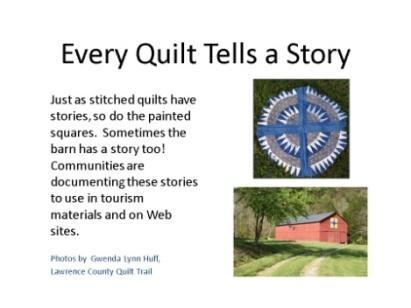 Many of the quilt patterns, the barns, and the buildings that are a part of the Kentucky Quilt Trail have fascinating stories behind