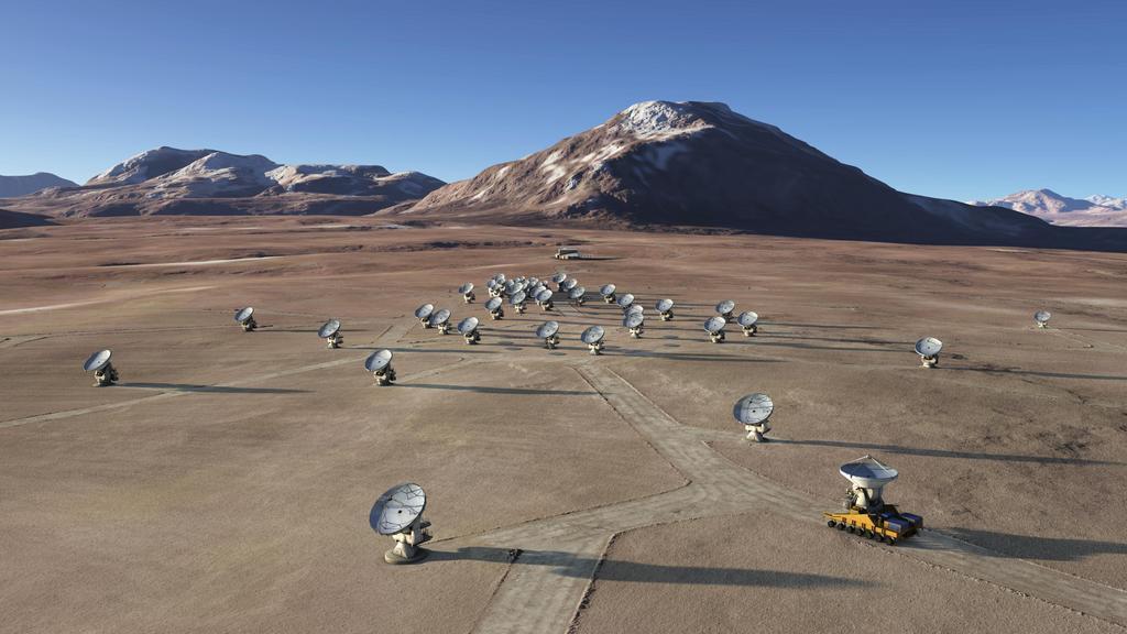 ALMA Main array 50x12-m dishes 25m to ~15 km baselines in full operation Compact array 12x7-m, plus