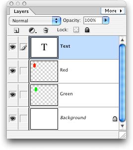 The Layers Palette (Another Data Model) Each layer is a pixel grid (effectively, an individual & distinct painting) stacking order determines visibility (painting order) the net effect is built up by