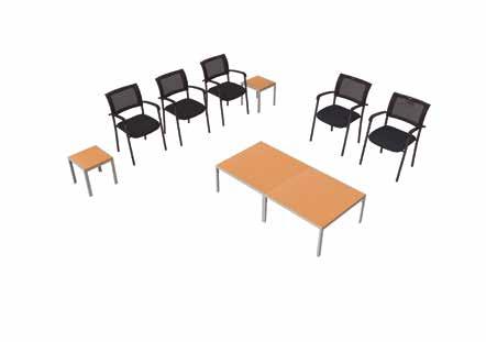 STACKABLE CHAIR MIT 706 QUADRA TABLE