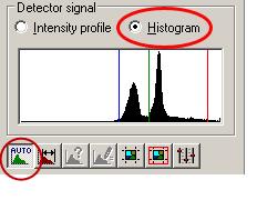 20-50 µsec/pixel - Detector signal should be histogram - Choose AUTO to start 3.