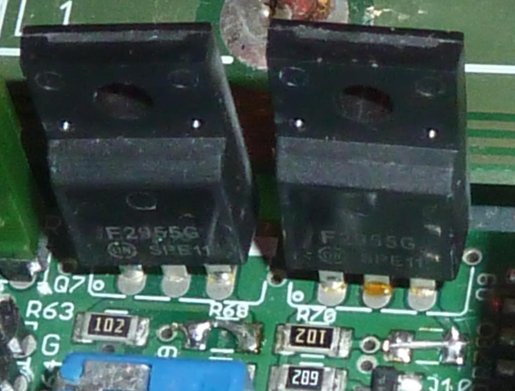 Illustration 8: R68 and R78 replaced with wires. Conclusions This modification results in the ALS-1306 operating very quietly in QSK mode without the need of an external QSK unit.