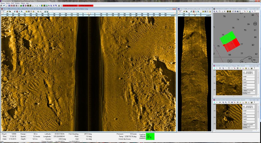 SYSTEM 5900 SIDE SCAN SONAR HIGH-RESOLUTION, DYNAMICALLY FOCUSED, MULTI-BEAM SIDE SCAN SONAR Specifications: Tow Fish General Specifications Construction Length Without Gap Filler Sonar (GFS) Length