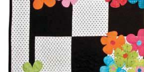 Add 1½" black inner border, adding the sides first, then top and bottom. Press seams toward inner border. 5.