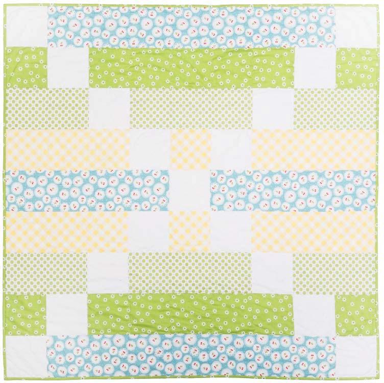 GO! X Marks the Spot Baby Quilt Finished Size 40½" x 40½" Fabrics provided by Riley Blake Designs GO! Dies Used, Number of Shapes to Cut & Fabric Requirements Fabric Color Yellow Light Green Shape GO!