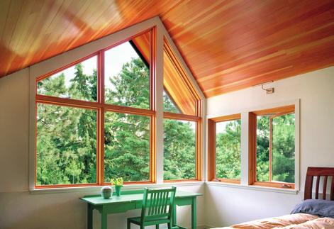wood windows - Available factory finished: primed, painted, stained or clear coat -