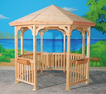 YOUR GAZEBO IS NOW READY FOR SHINGLES! Install shingles following shingle manufacturer s recommendations.