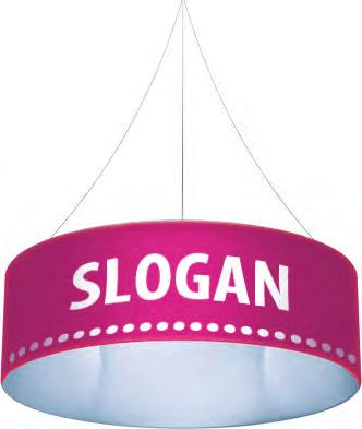 Hanging Sign with Stretch Fabric Graphics Any shapes & sizes are available.