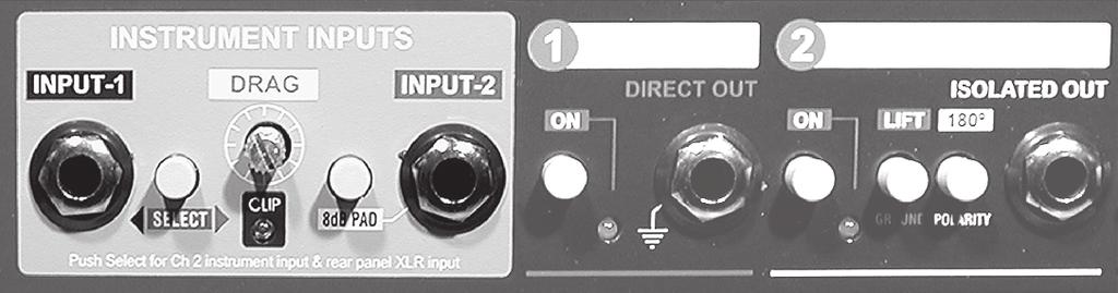 Push Select for Ch instrument input & rear panel XLR input Push Select for Ch instrument input & rear panel XLR input Re-mix Inputs The re-mix function For Re-Mix - Connect the guitar and amplifiers