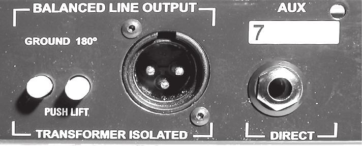 These outputs feature Jensen Transformers to ensure signal integrity and provide electrical isolation to eliminate cycle ground hum caused by ground loops.