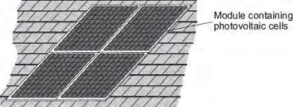 Q3.Solar panels are often seen on the roofs of houses. (a) Describe the action and purpose of a solar panel............. (b) Photovoltaic cells transfer light energy to electrical energy.