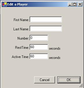 Figure 6.3: Modify Player Window Editing Player Info To edit a player, simply right click on a player s name. A menu will appear with the option to modify a player.