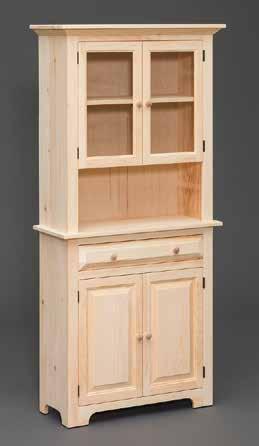 Large Bottom Only 48"w x 16"d x 34"h 2 #34WP Colonial Hutch Wide 4 Door 33½"w x 13¾"d x 72"h #34A Colonial Hutch Wide 2