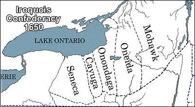 Iroquois Confederacy 1. Who were the 5 nations in the area where Dekenanwidah lived? Mohawk, Onondaga, Oneida, Cayuga, Seneca, 2. What troubled Dekenanwidah and what did he think about?