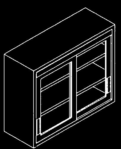 NO. W0870 W0860 Storage w/sliding Framed Glazed Door Storage w/sliding Doors HEIGHT: INCHES