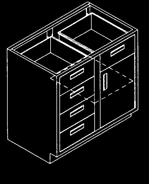 width drawers and four half high drawers HEIGHT: INCHES 29 (Sitting) 29 (Sitting) 35 (Standing) WIDTH: