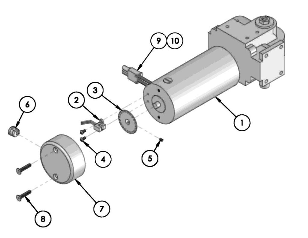 POSITIONER MOTOR ASSEMBLY PARTS BREAKDOWN DRAWING GP-200-011 & GP-200-015 ITEM PART NO.