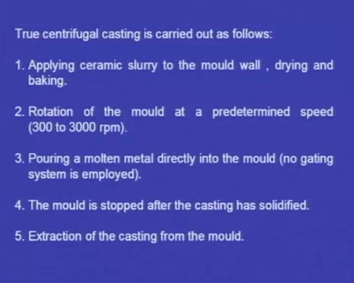 (Refer Slide Time: 11:45) First one - we have to apply ceramic slurry to the mould wall.