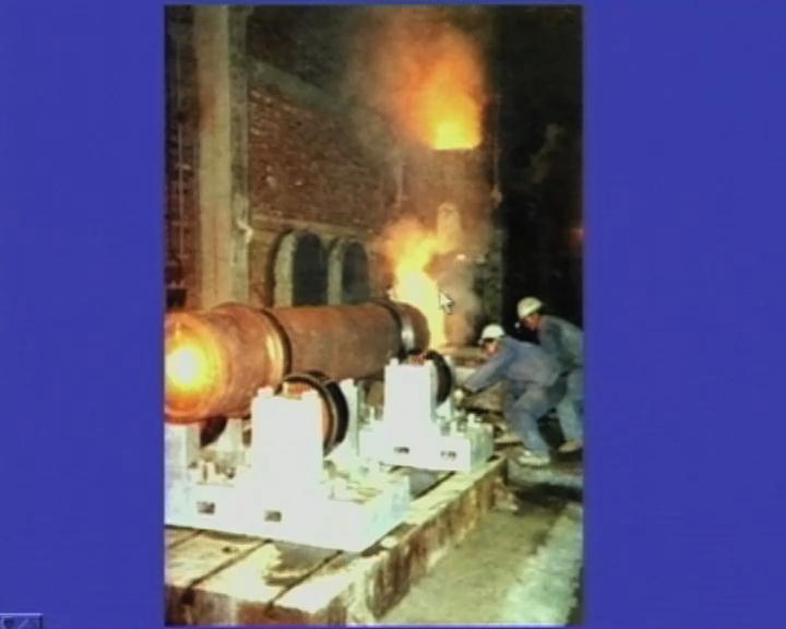 (Refer Slide Time: 13:25) So, here I am showing a photograph where the centrifugal casting is in progress.