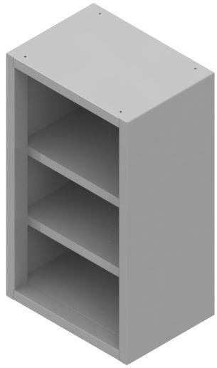 Dual Entry Wall Cases Dual entry wall cases are available in four heights and six widths. 48 high units have three hinges per door; all other units have two hinges per door.