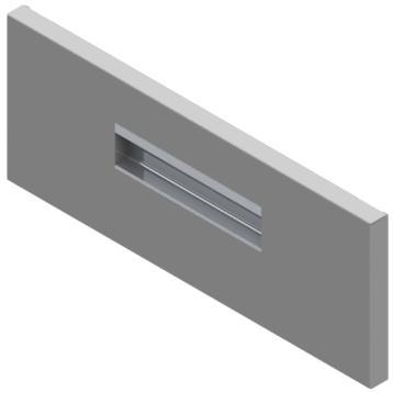 Drawer Pulls Standard Recessed Pull aluminum * Bar Pull satin lacquered (brushed) finish Wire Pull brushed chrome finish # * The standard recessed pull is made from extruded aluminum.