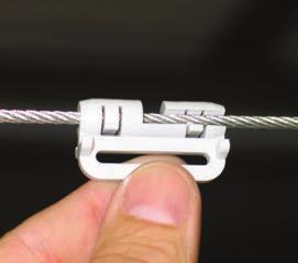 IMPORTANT: Tension Cable Lock Levers point TOWARDS the Tensioned Section.