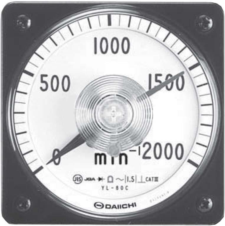 Wide Angle METER L Series L series are wide-angle meters. The series have three types, 110mm angle, 80mm angle and 65mm angle, and the series are in conformity with JIS C 1103 in panel cut-out size.