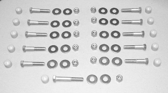 G-FORCE SLIDE HARDWARE KITS (NOT TO SCALE) GC-0 PVC LEG TO FOOT RECEIVER QTY PART NUMBER COMPONENT DESCRIPTION 0 H-SS /8-6X /8 x hex head bolt s.