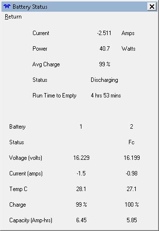 2013.309 New Features Battery Status Run Time to Empty