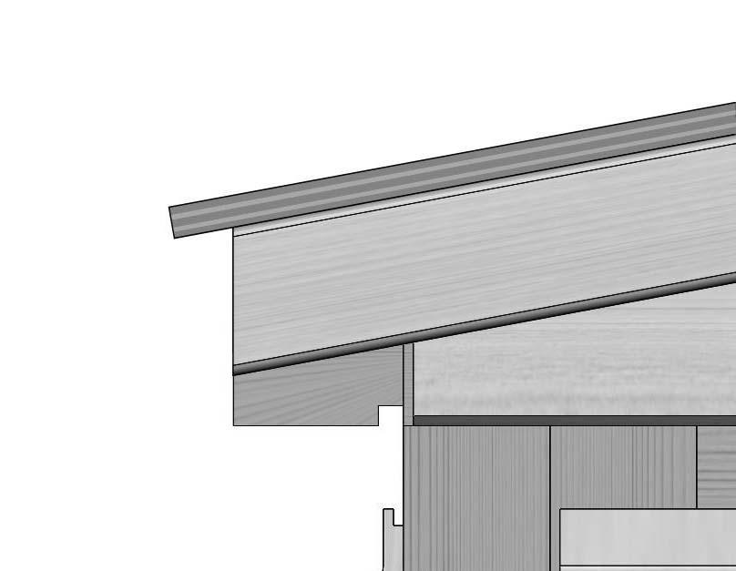 The outside edge should be flush with the outer edge of the gable soffit, if the ply sheets do not sit square