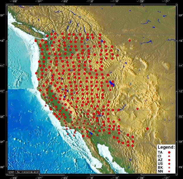 Validation of approach: USArray data using earthquake signals recorded in 2006-2007 400+ USArray