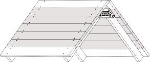 Items for STEP 2: (2) Step 1 Assemblies (4) 5/4" x 6" x 48" boards (16) #8 x 2¹ ₂" deck screws old assemblies 41" apart. Position boards flush at the top and bottom as shown.